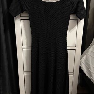Michael Kors Black Textured Midi Dress-NEVER WORN✨